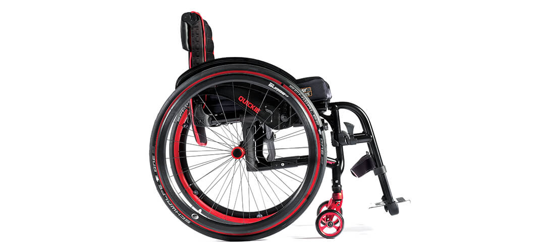 De QUICKIE Neon<sup>2</sup> is een vouwframe rolstoel met boxframe ontwerp.