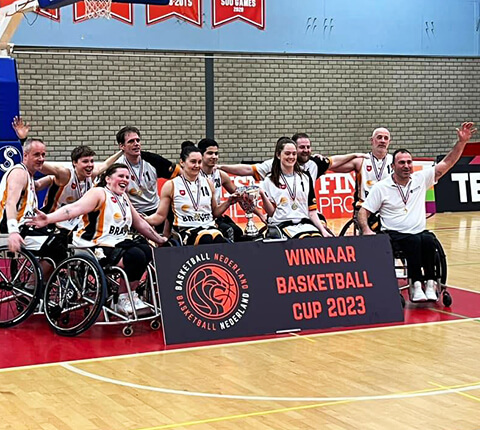 Winst in bekerfinale rolstoelbasketbal