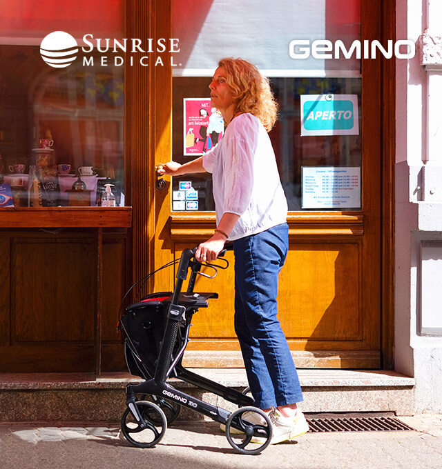 Gemino 30 Carbon - Een premium lichtgewicht carbon rollator die perfect past bij het actieve leven van uw klanten.. Lees meer
